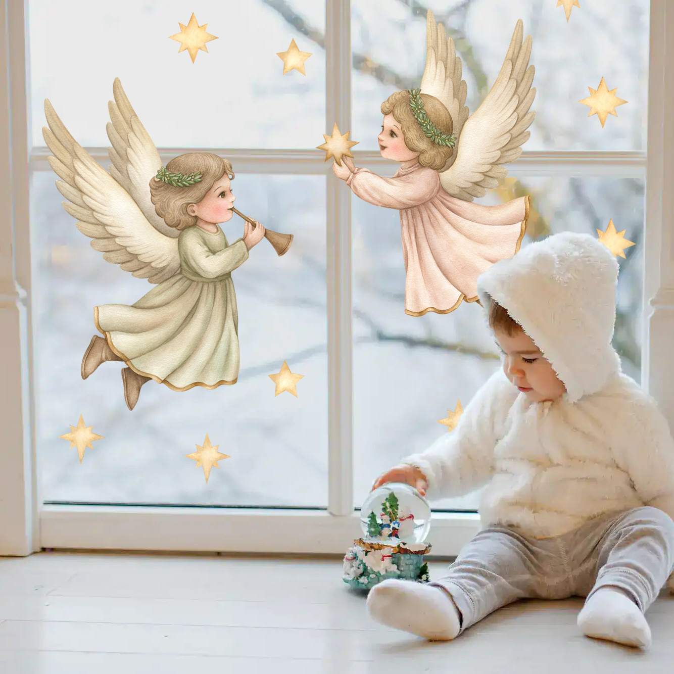 nakleiki angeli rozdestvo